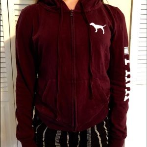 Zip-up sweatshirt from pink.